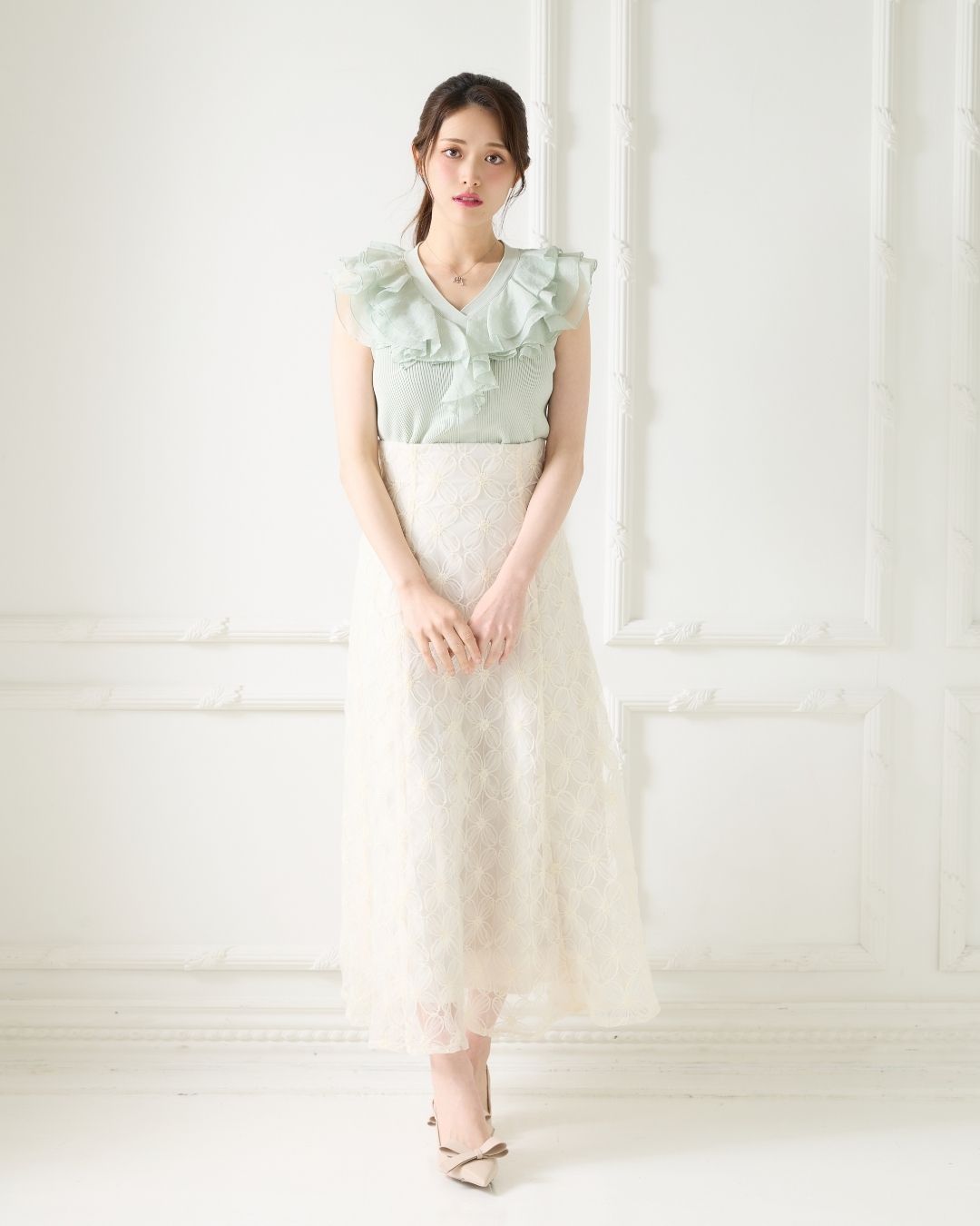 Tule Flower Flare Skirt