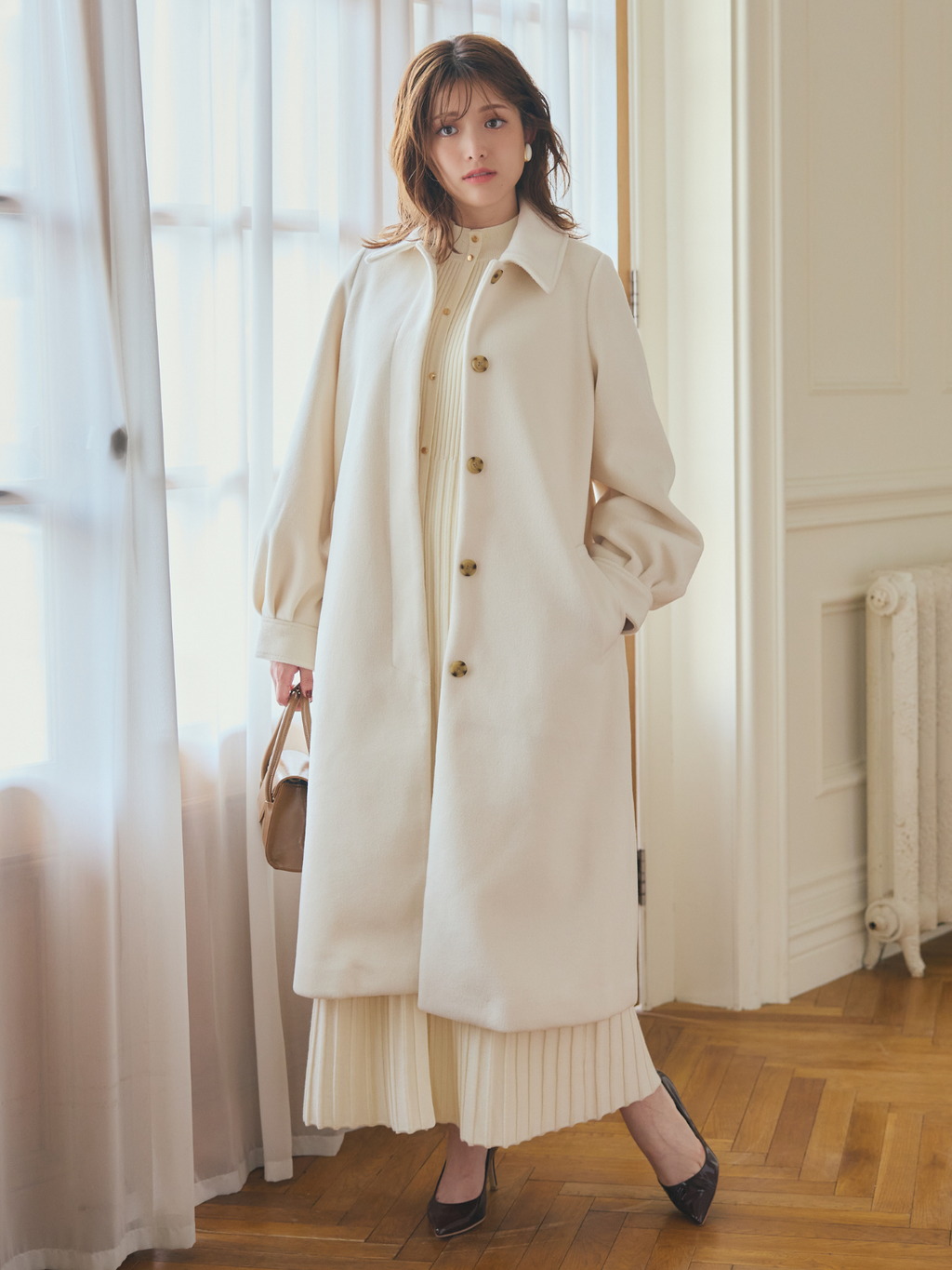 Soutien Collar Puff Sleeve Coat – LANTINAM