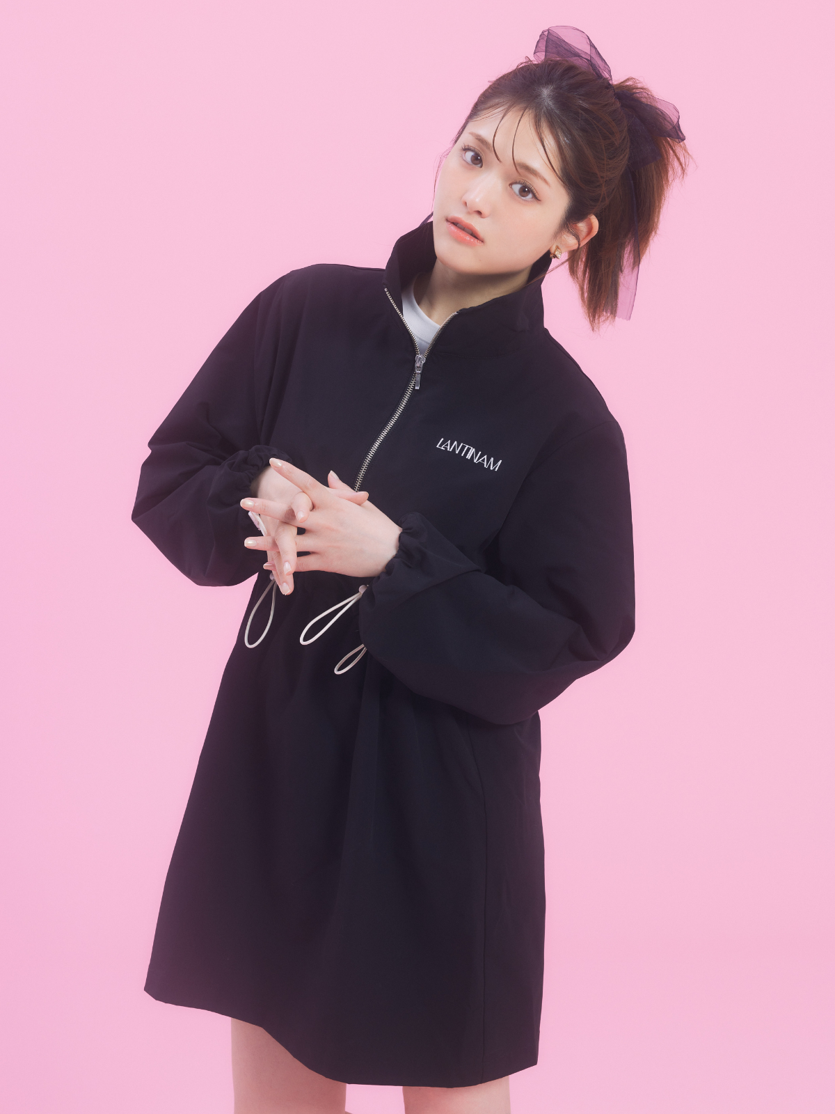 Half Zip Hoodie Dress – LANTINAM Half Zip Hoodie Dress – LANTINAM