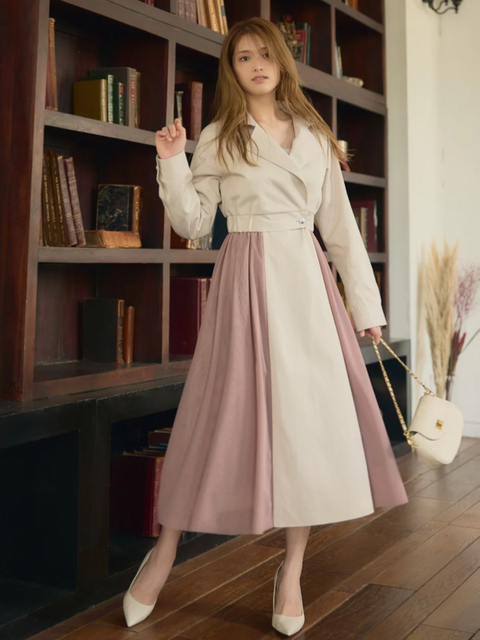 2piece Dress Trench Coat