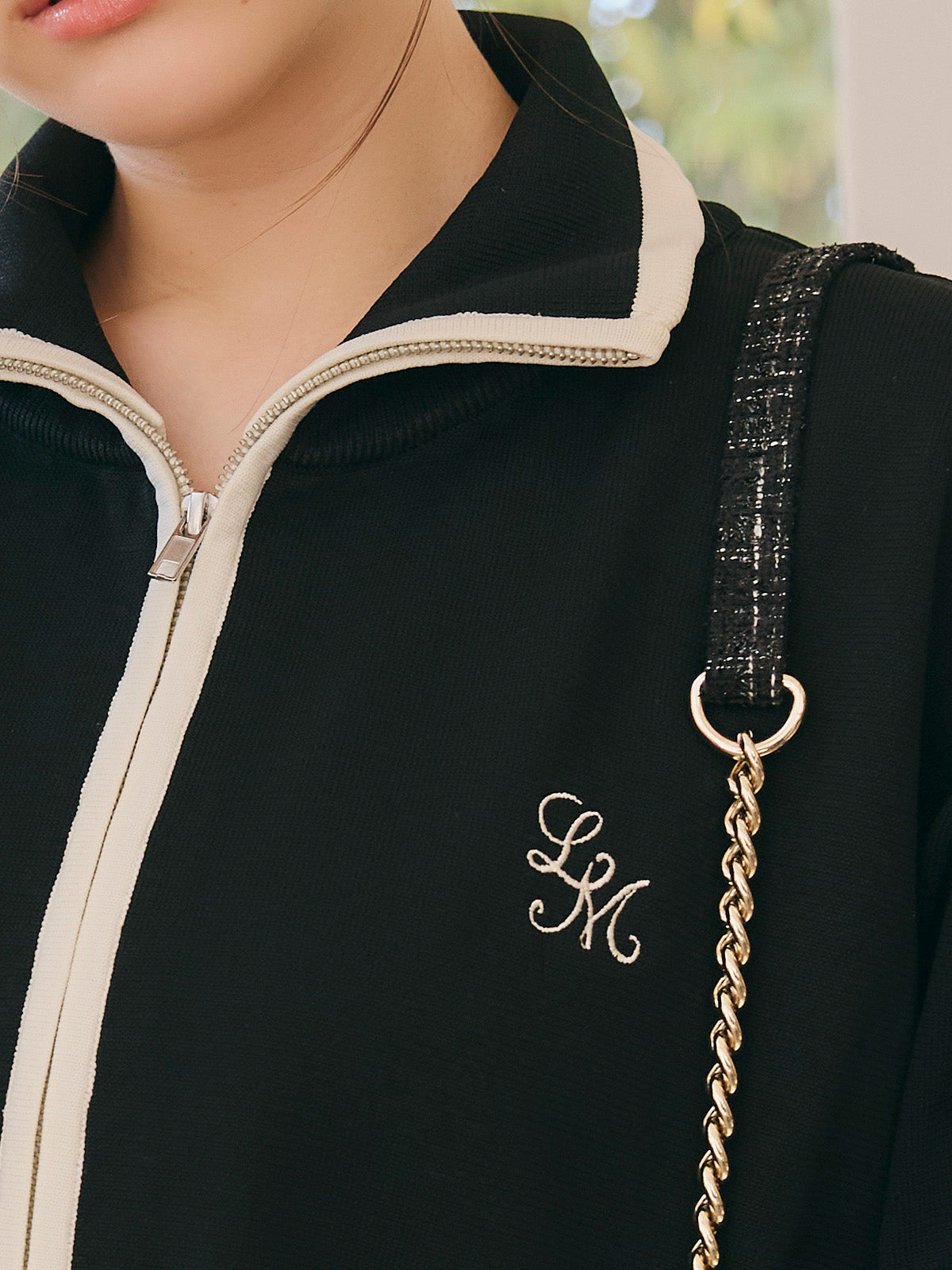 【Unisex】Bicolor Knit Cardigan