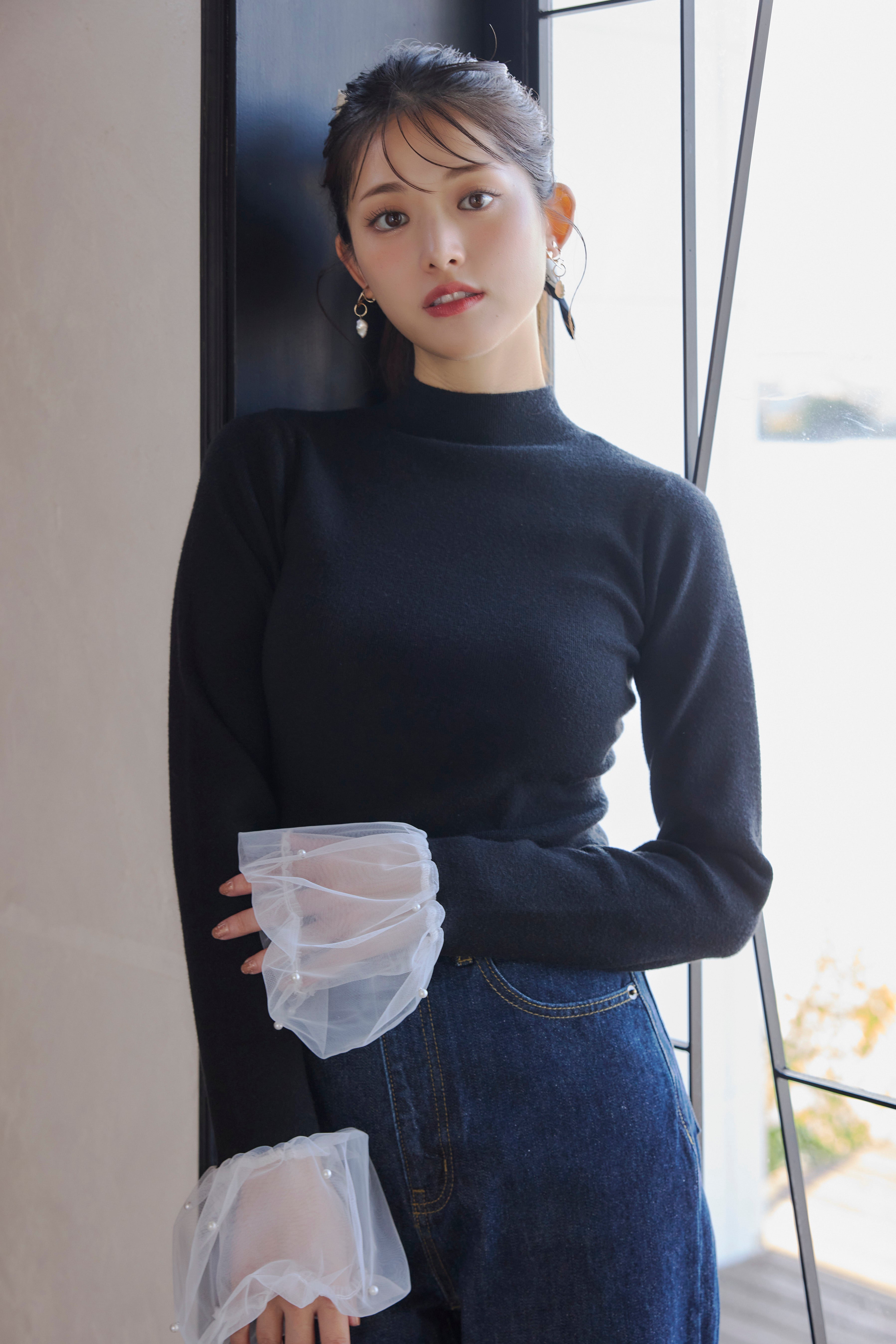 Chiffon Bell Sleeve Knit