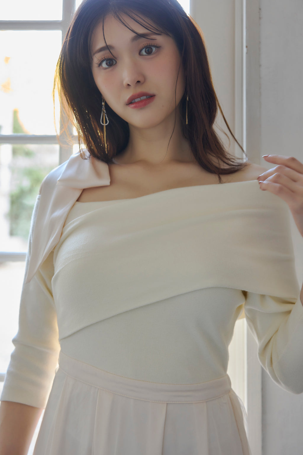 Tulle Knit docking Dress