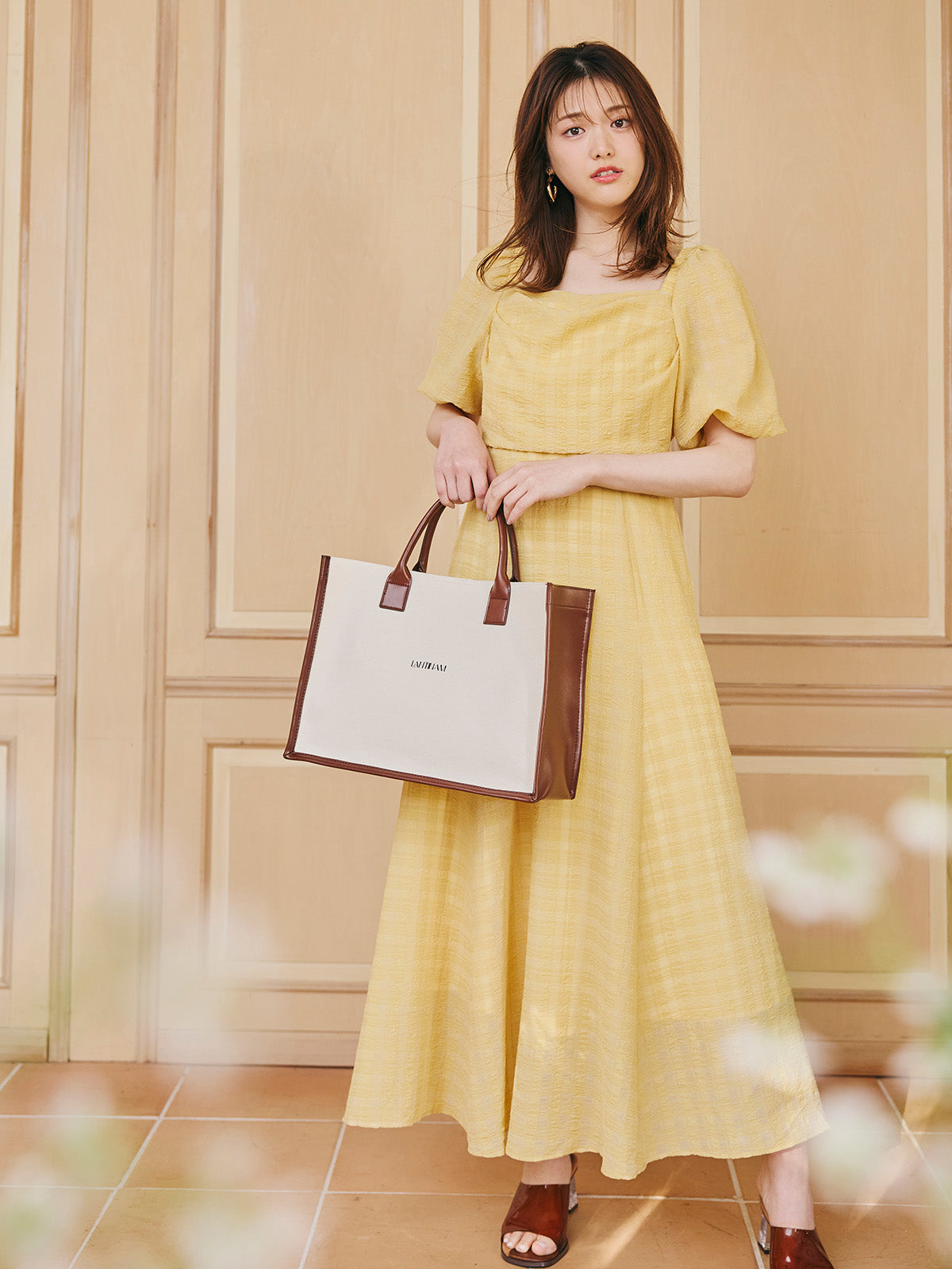 Lantinam Canvas Leather Tote