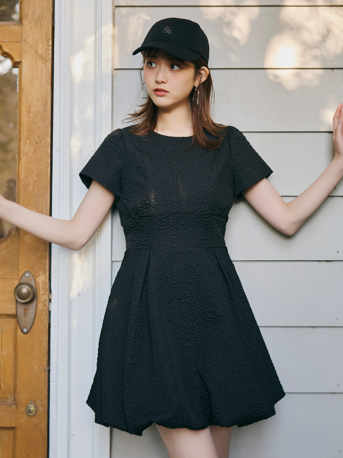 【GirlsAward加藤ナナさん着用】Jacquard Balloon Minidress