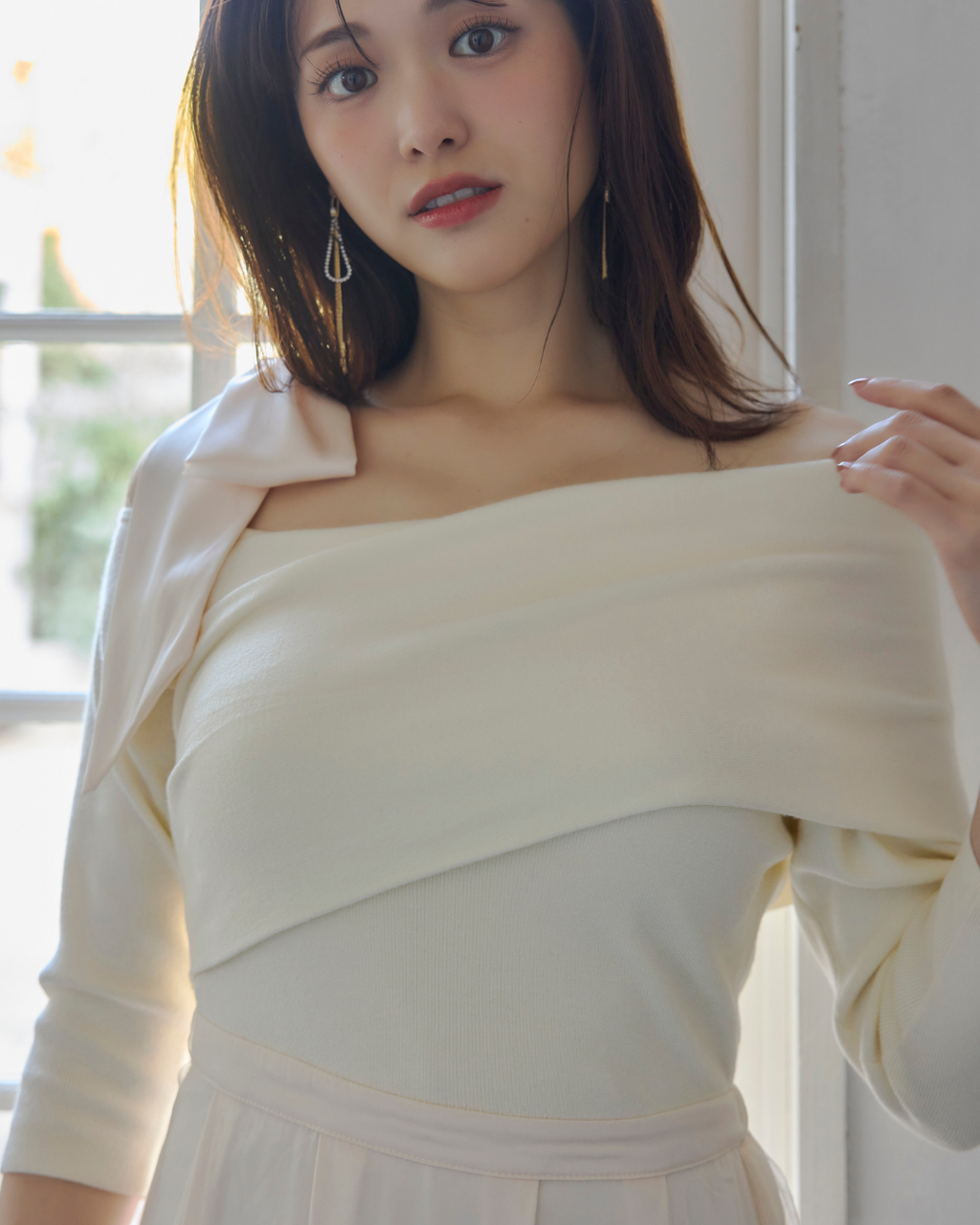 Tulle Knit docking Dress