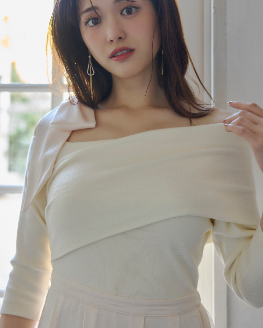 Tulle Knit docking Dress