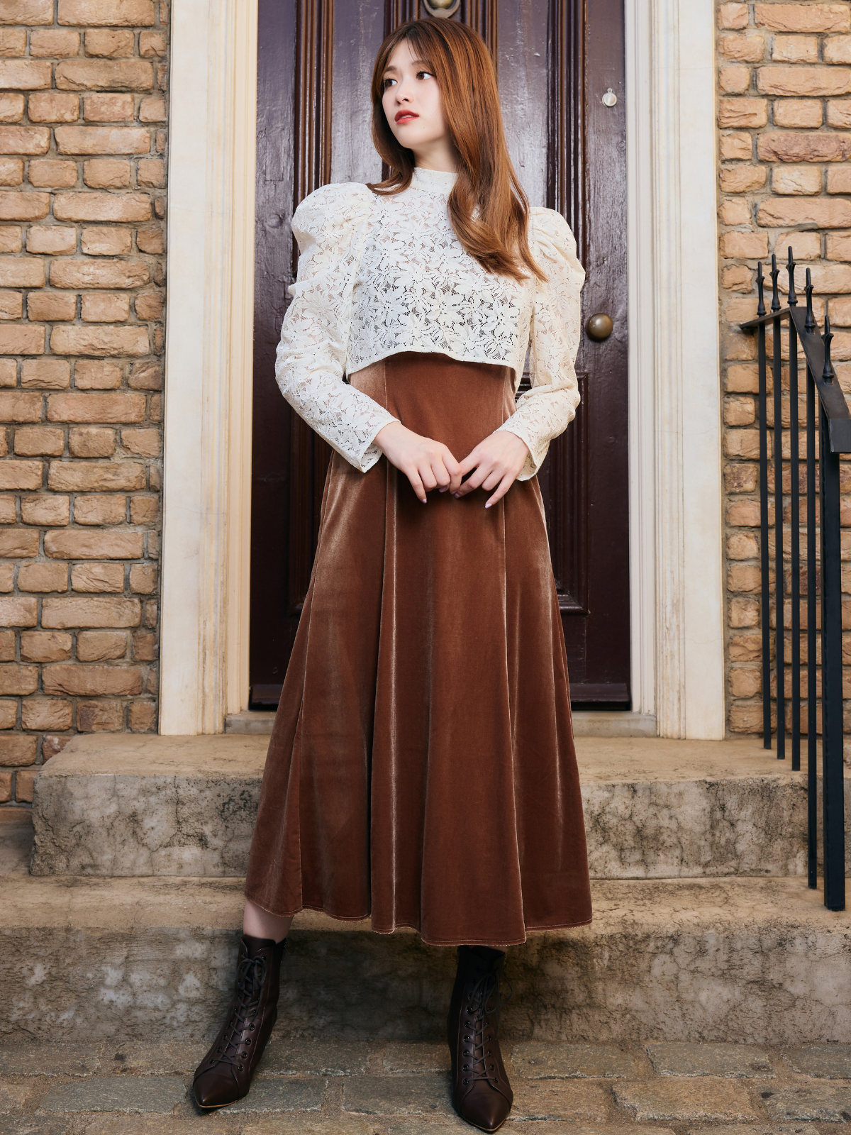 4way Lace Velours Dress – LANTINAM