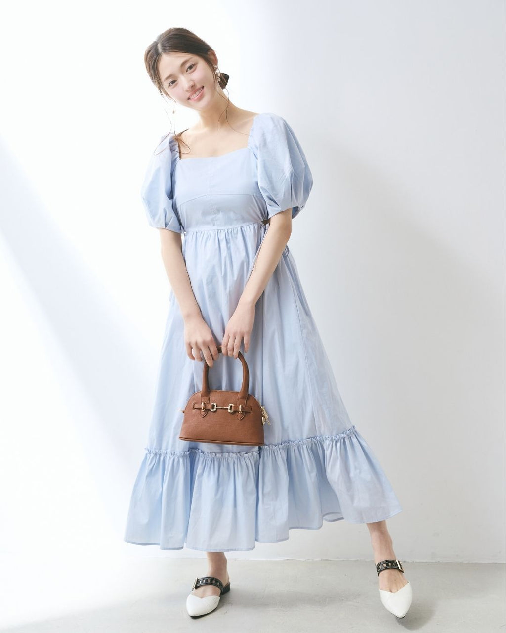 Side Cut Gather Dress