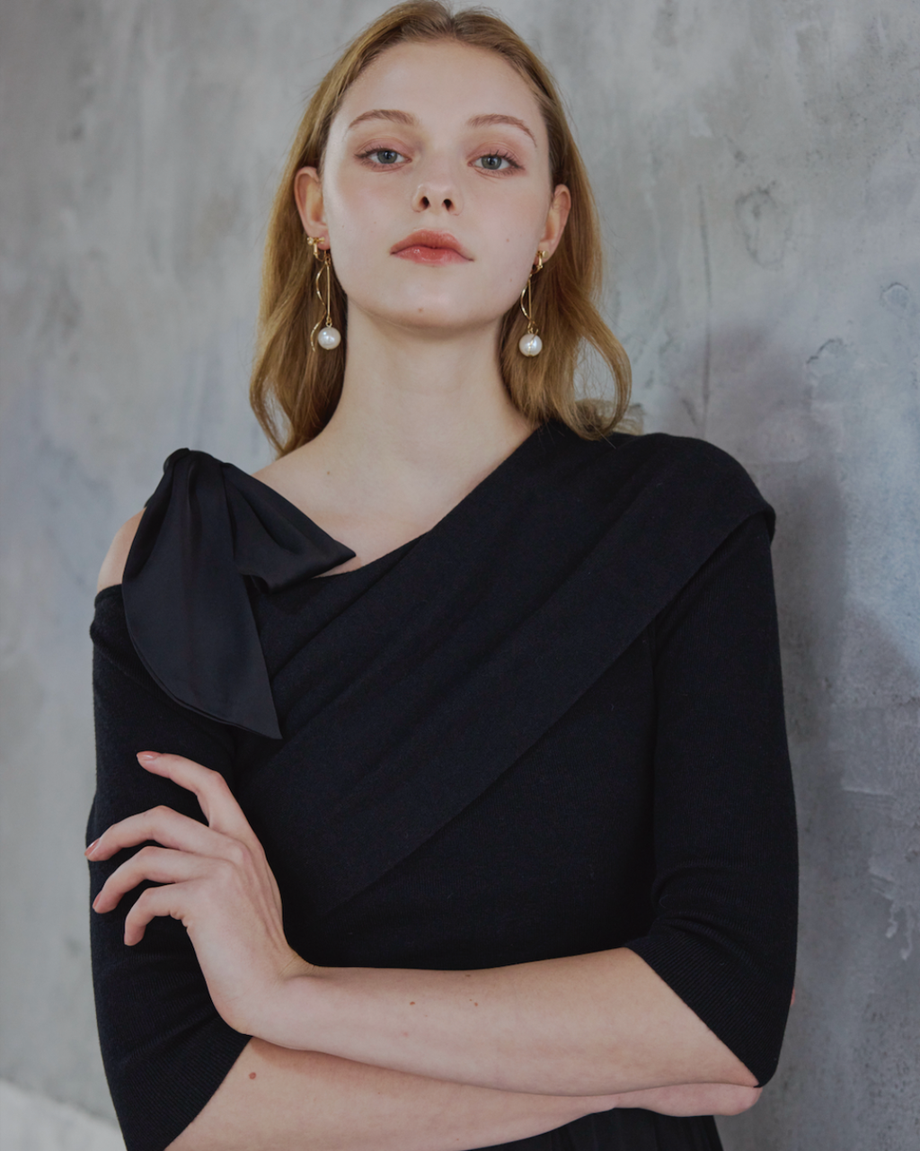 Tulle Knit docking Dress