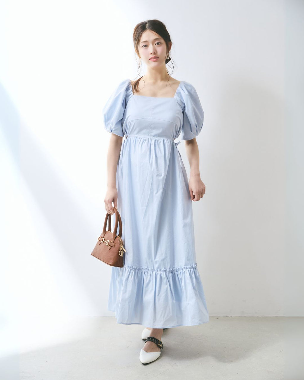 Side Cut Gather Dress