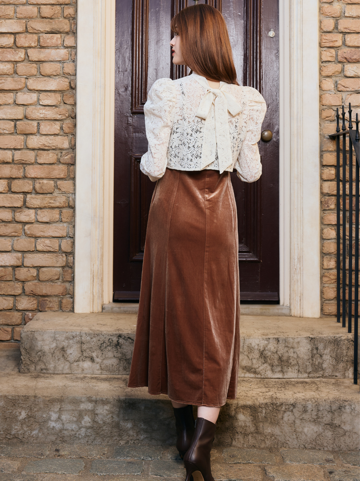 4way Lace Velours Dress