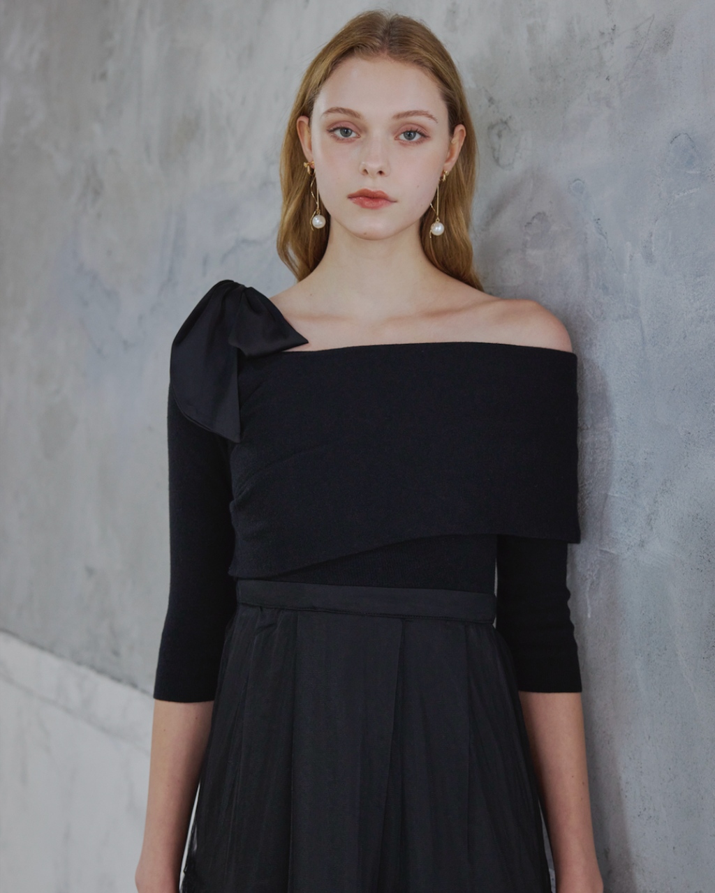 Tulle Knit docking Dress