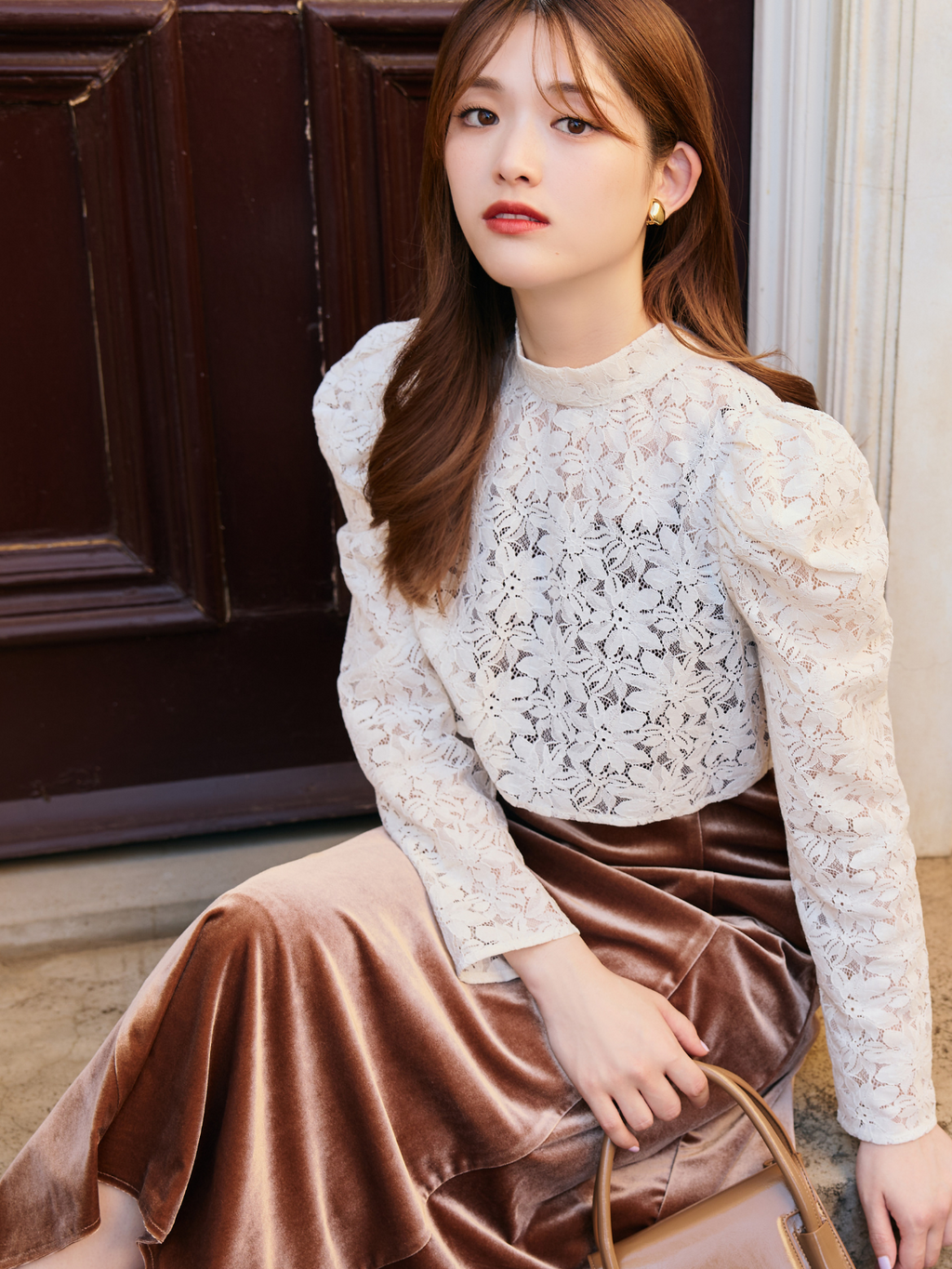 4way Lace Velours Dress