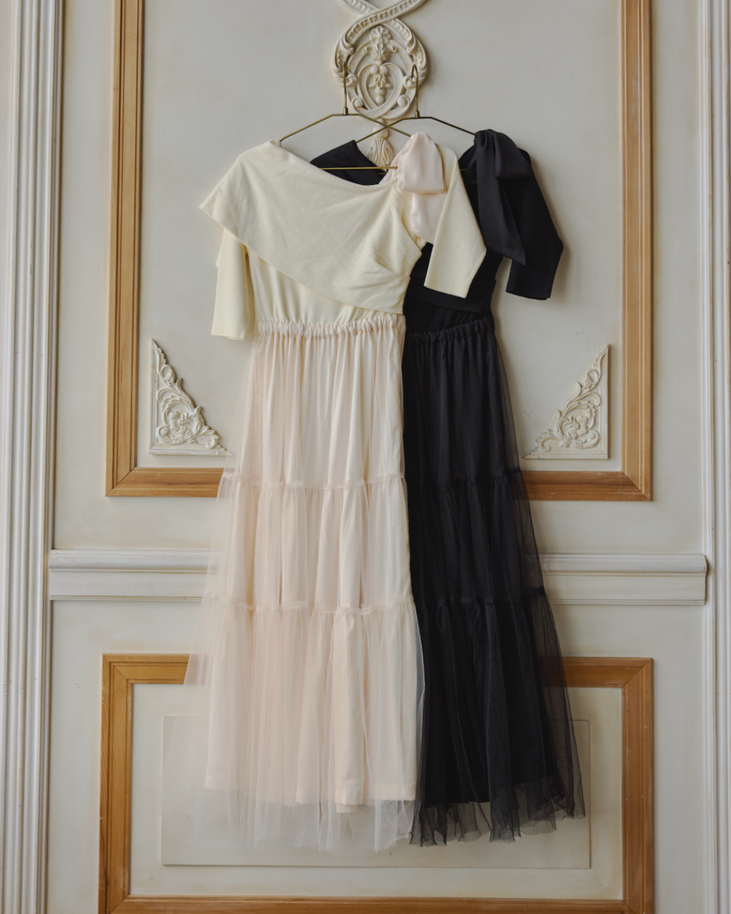 Tulle Knit docking Dress