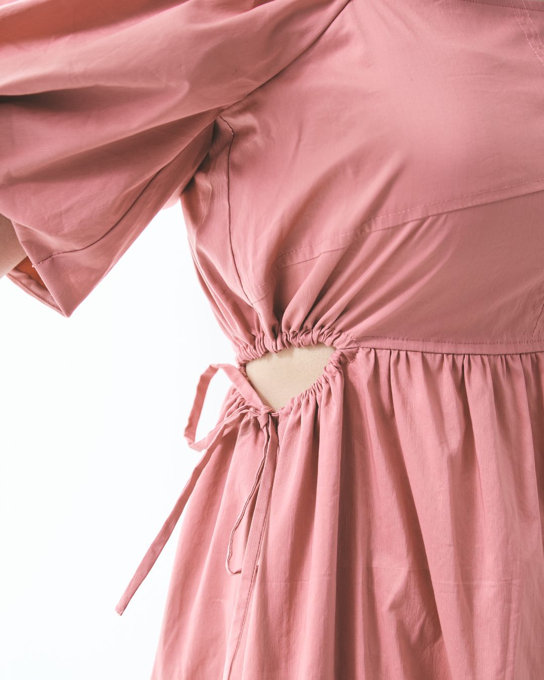 Side Cut Gather Dress