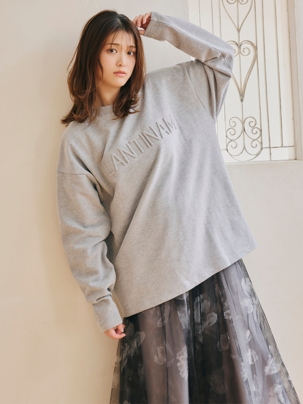 Flower Sheer Tulle Skirt