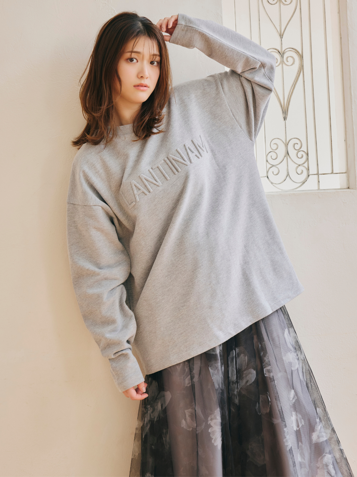 Flower Sheer Tulle Skirt