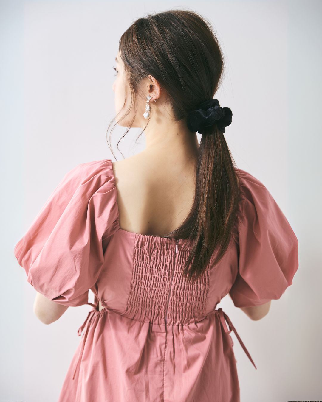 Side Cut Gather Dress