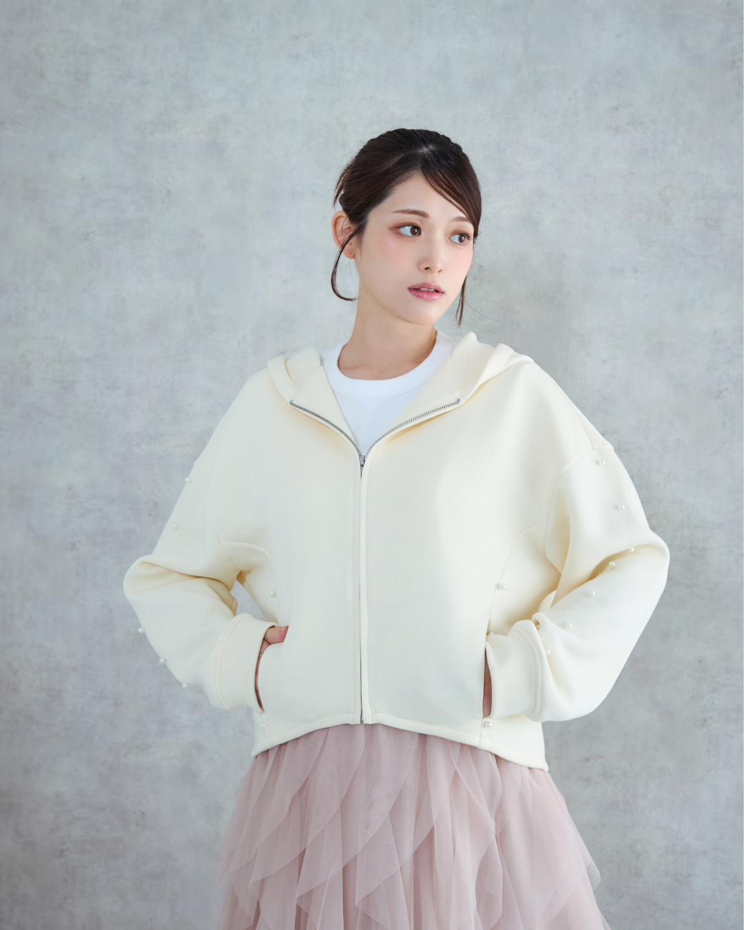 Pearl Zip Hoodie