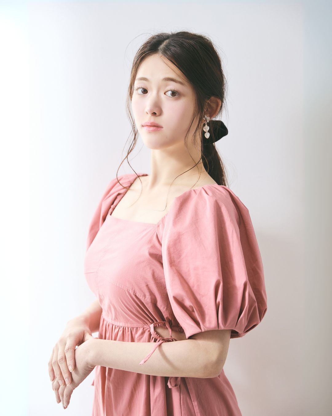 Side Cut Gather Dress