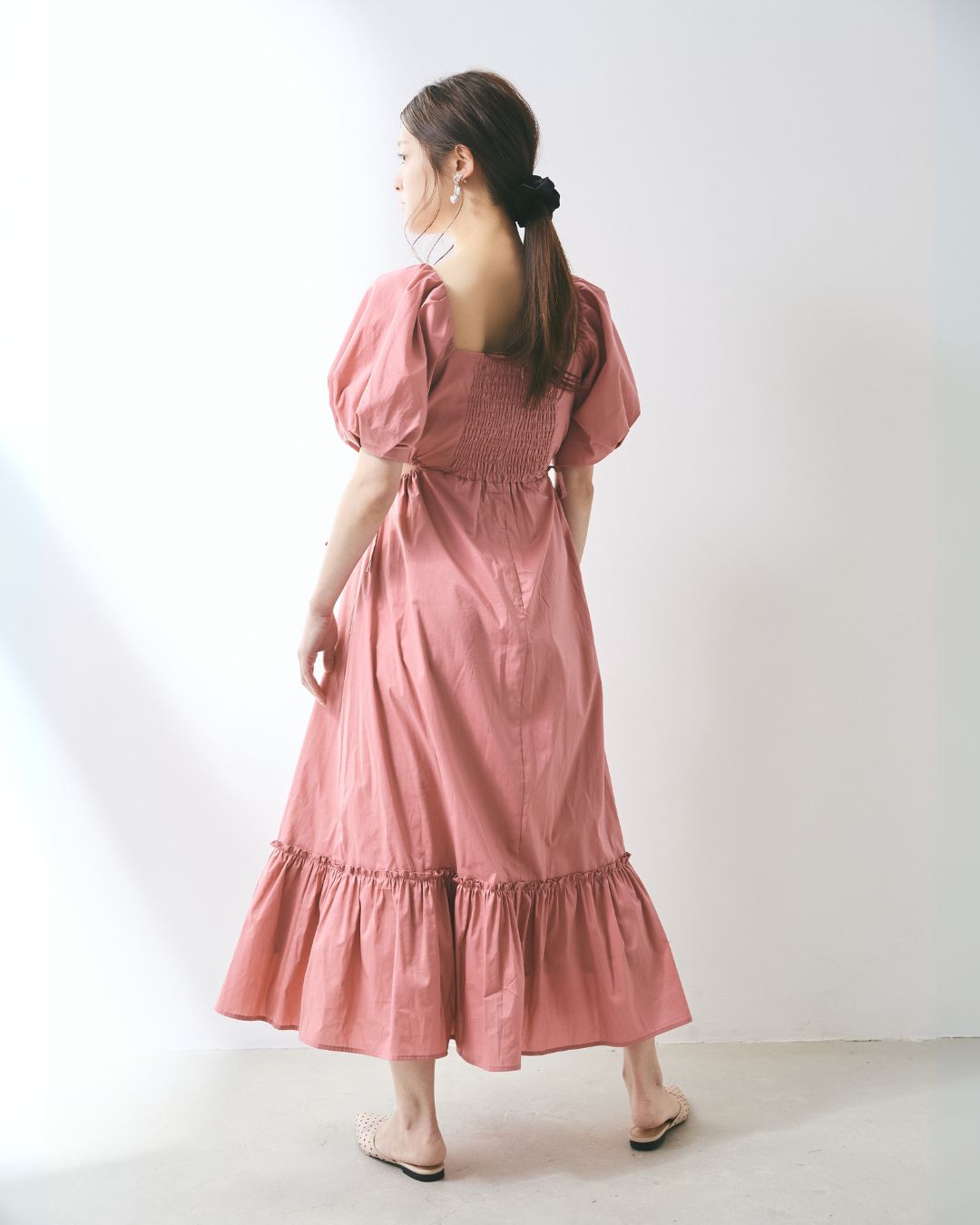 Side Cut Gather Dress