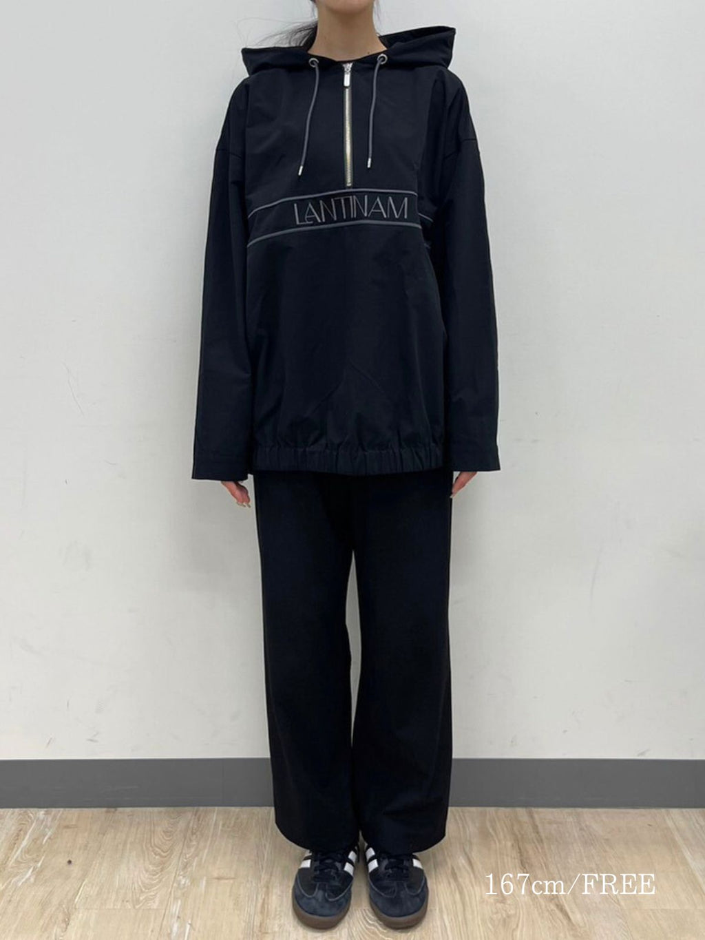 【ユニセックス】Half Zip Anorak Hoodie