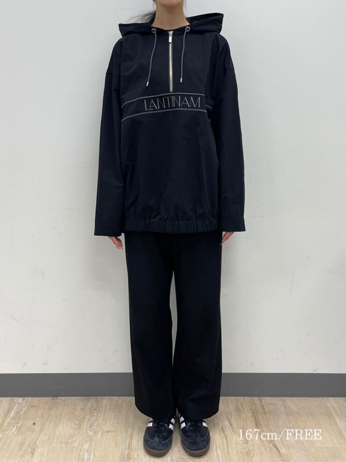 【ユニセックス】Half Zip Anorak Hoodie