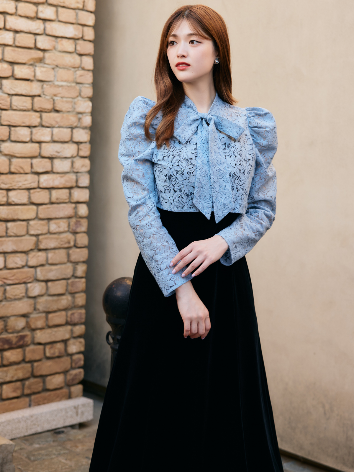 4way Lace Velours Dress