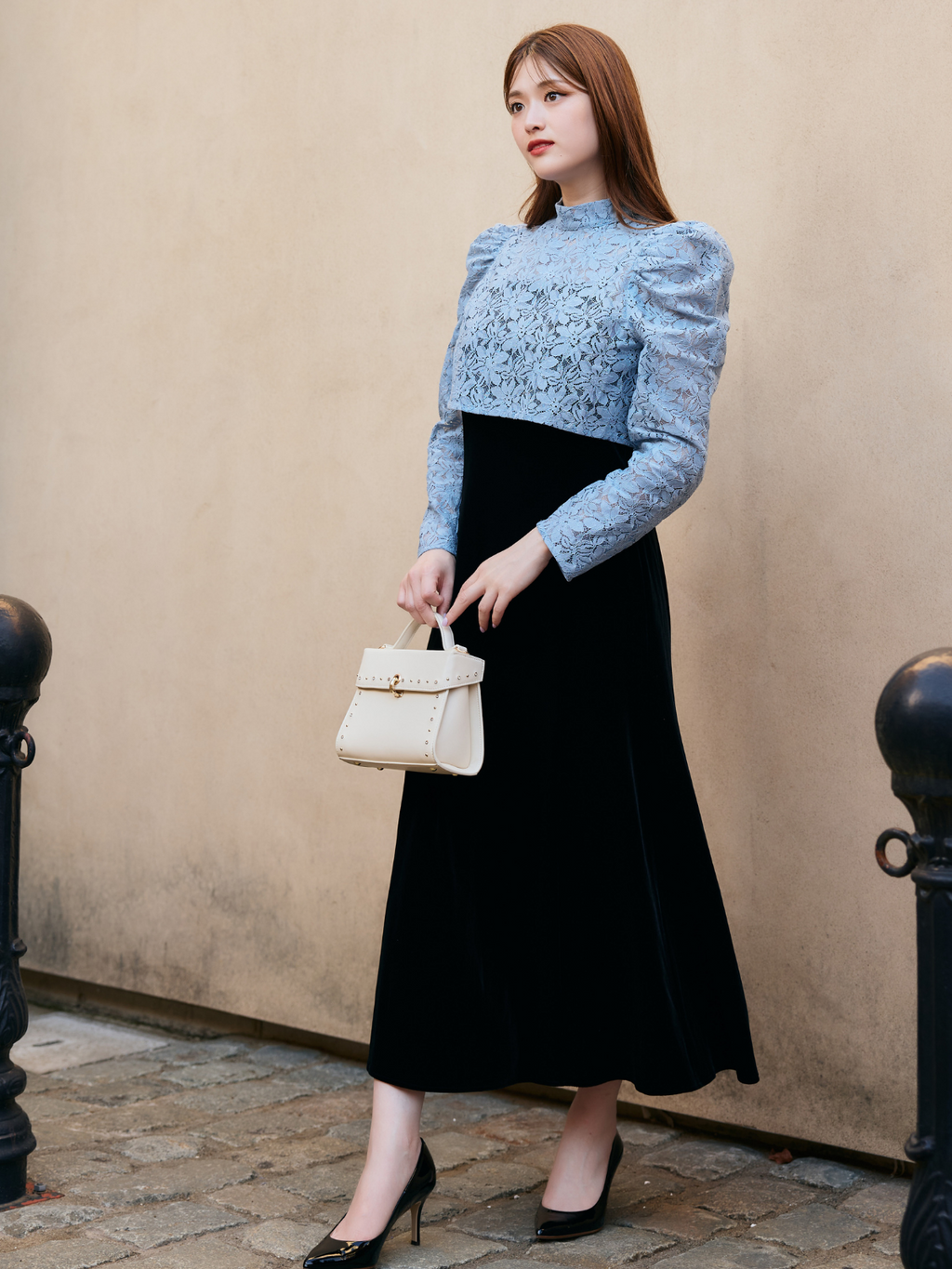 4way Lace Velours Dress