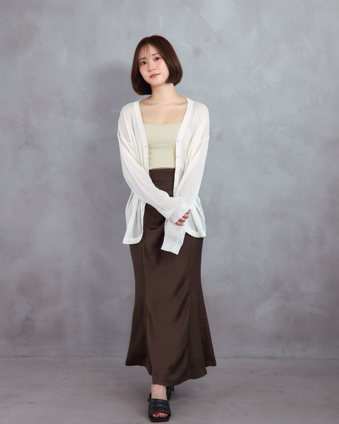 Sheer long cardigan