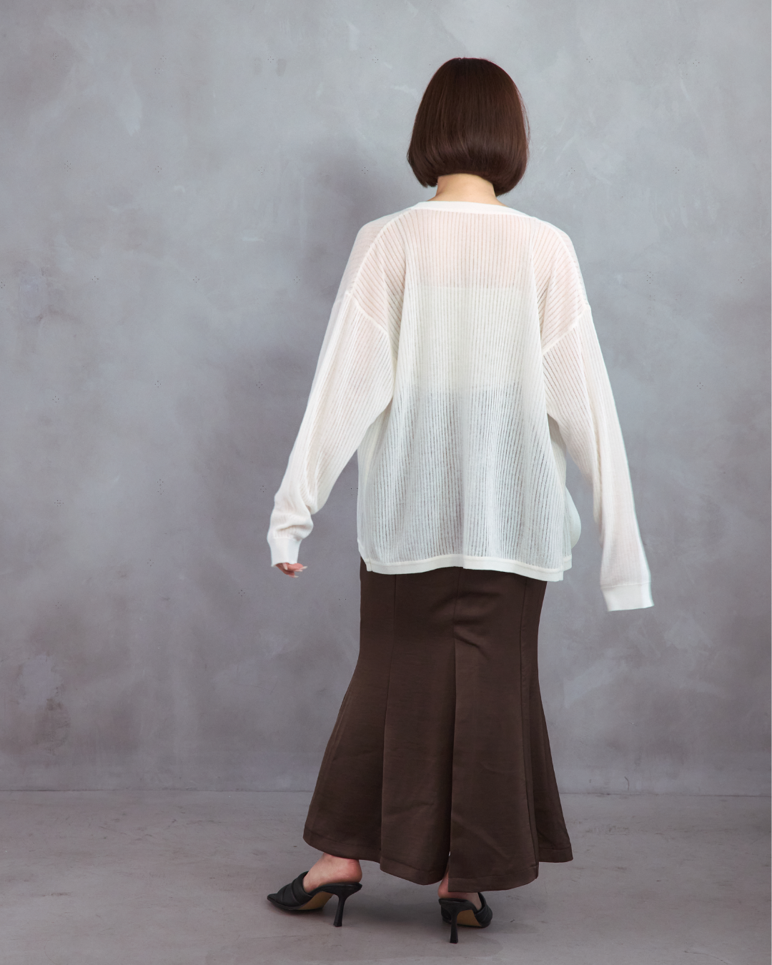 Sheer long cardigan