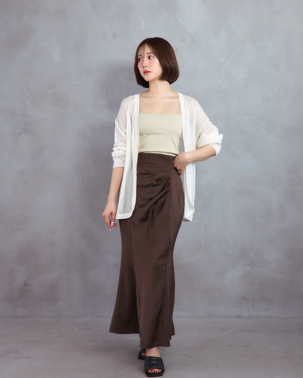 Sheer long cardigan