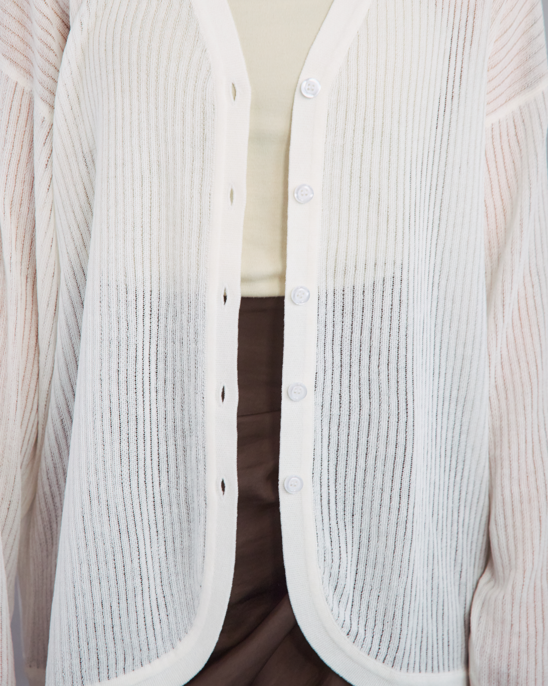 Sheer long cardigan