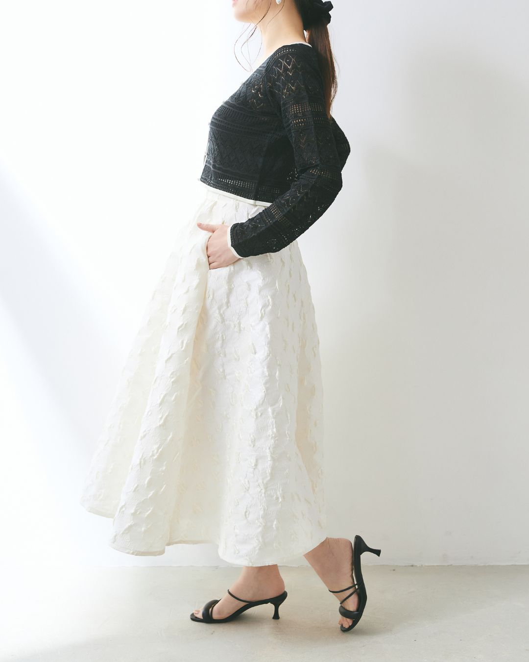 【全骨格対象】Jaquard Flare Skirt