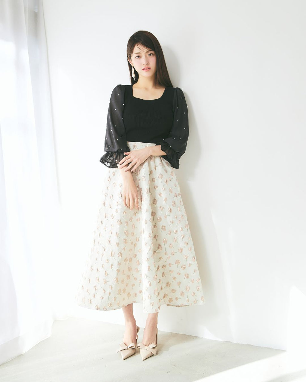 【全骨格対象】Jaquard Flare Skirt