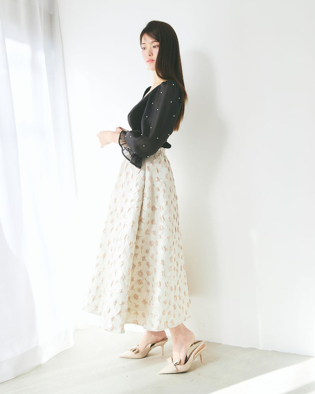 【全骨格対象】Jaquard Flare Skirt