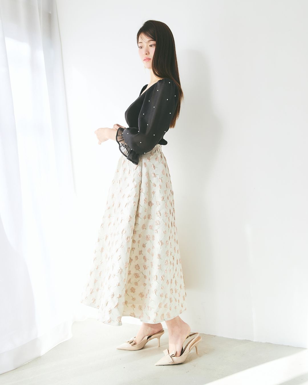 【全骨格対象】Jaquard Flare Skirt