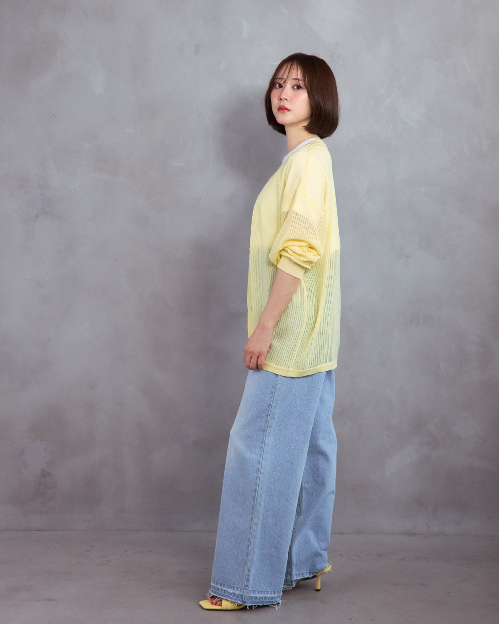 Sheer long cardigan