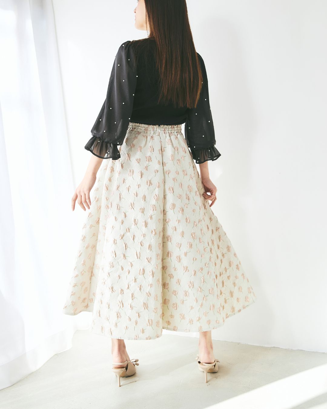 【全骨格対象】Jaquard Flare Skirt