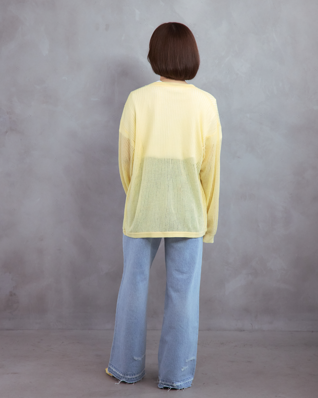 Sheer long cardigan