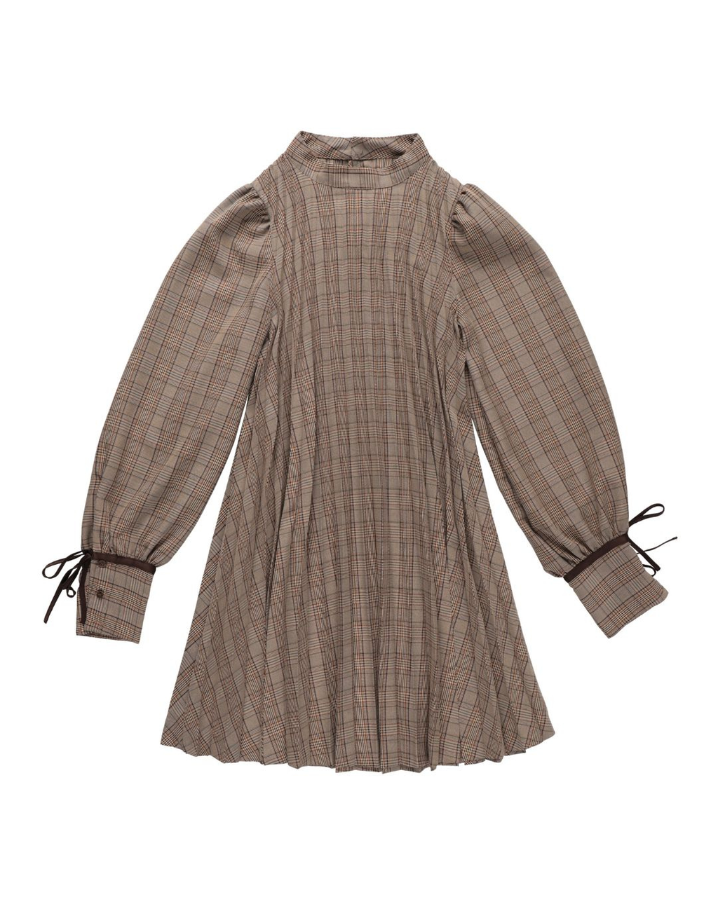 Check Pleats Minidress