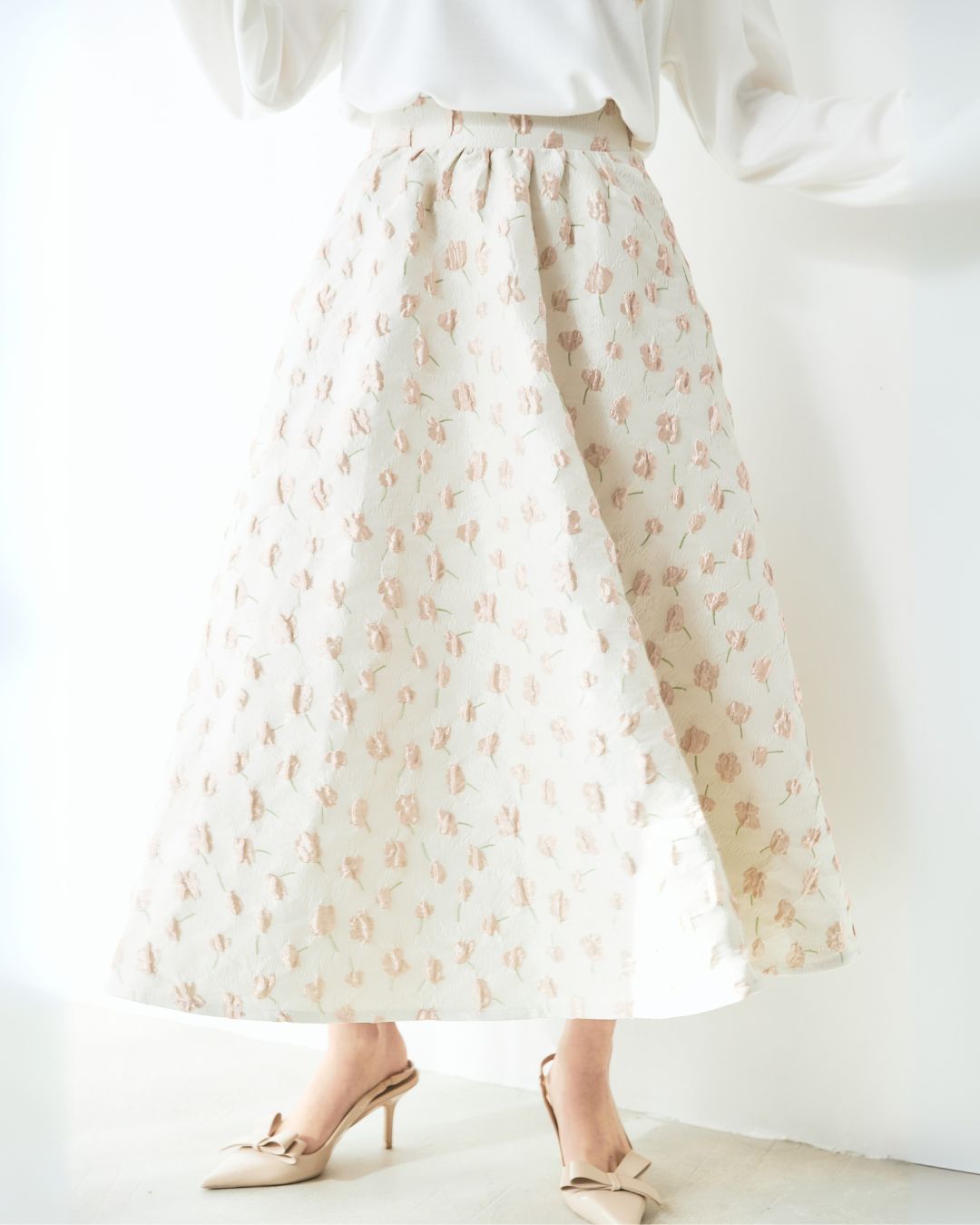 【全骨格対象】Jaquard Flare Skirt