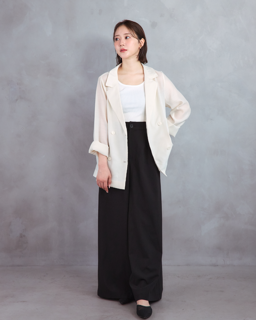 Lace Collar Sheer Jacket