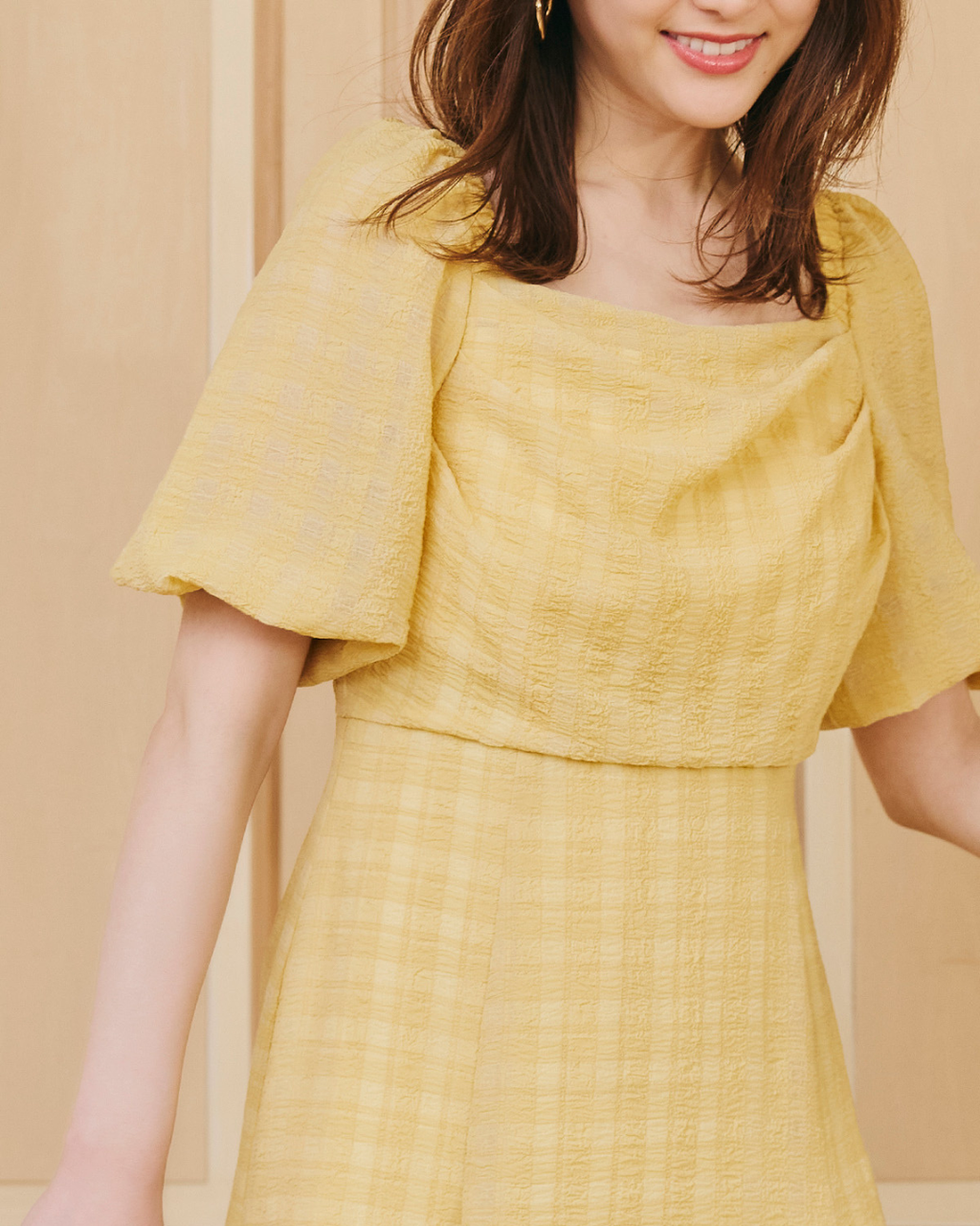 【GirlsAward 大谷映美里さん(=LOVE)着用】Sheer Gingham Check Dress