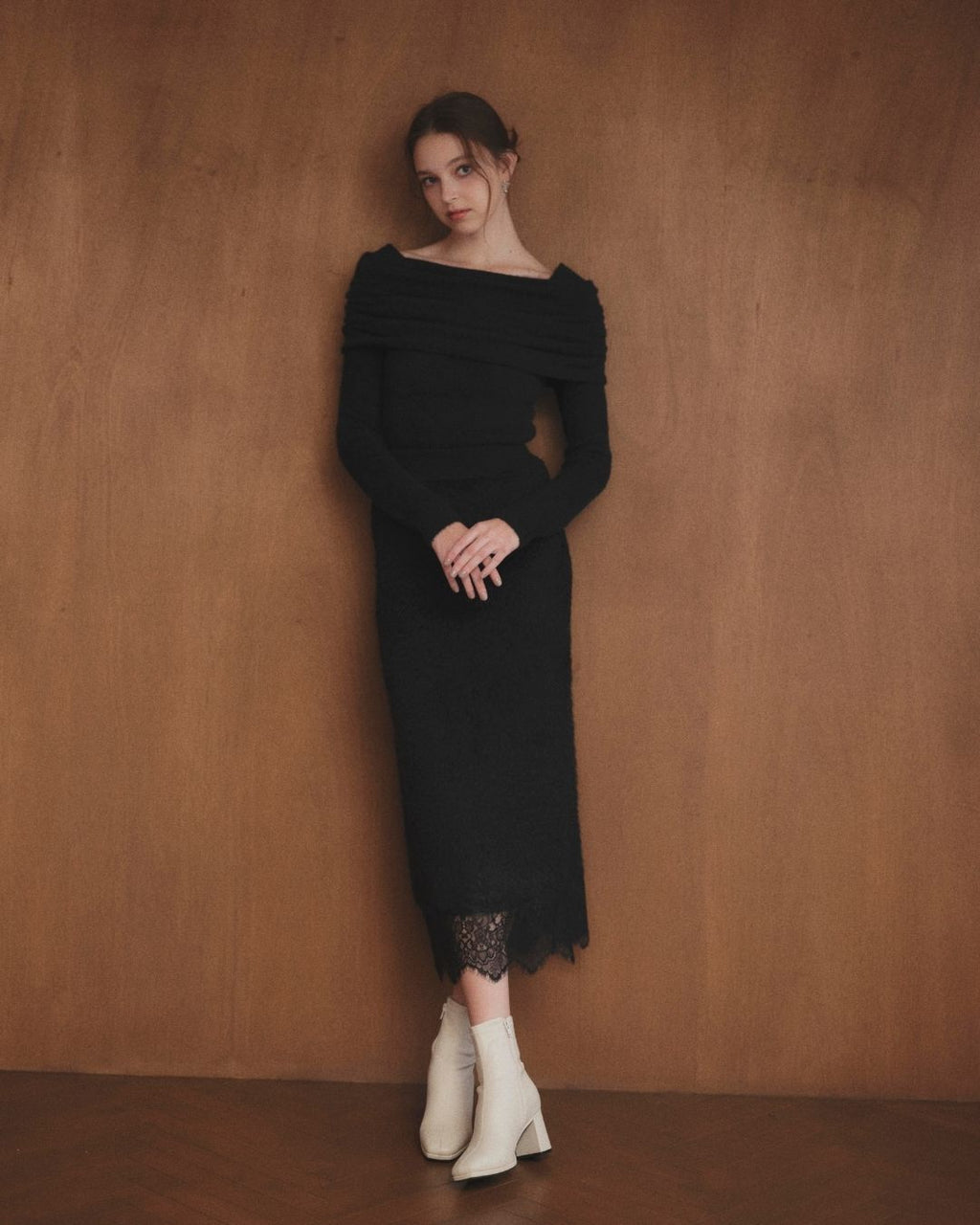 Lace Docking Knit Skirt