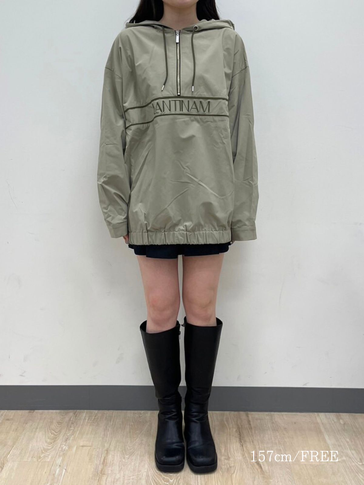 【ユニセックス】Half Zip Anorak Hoodie