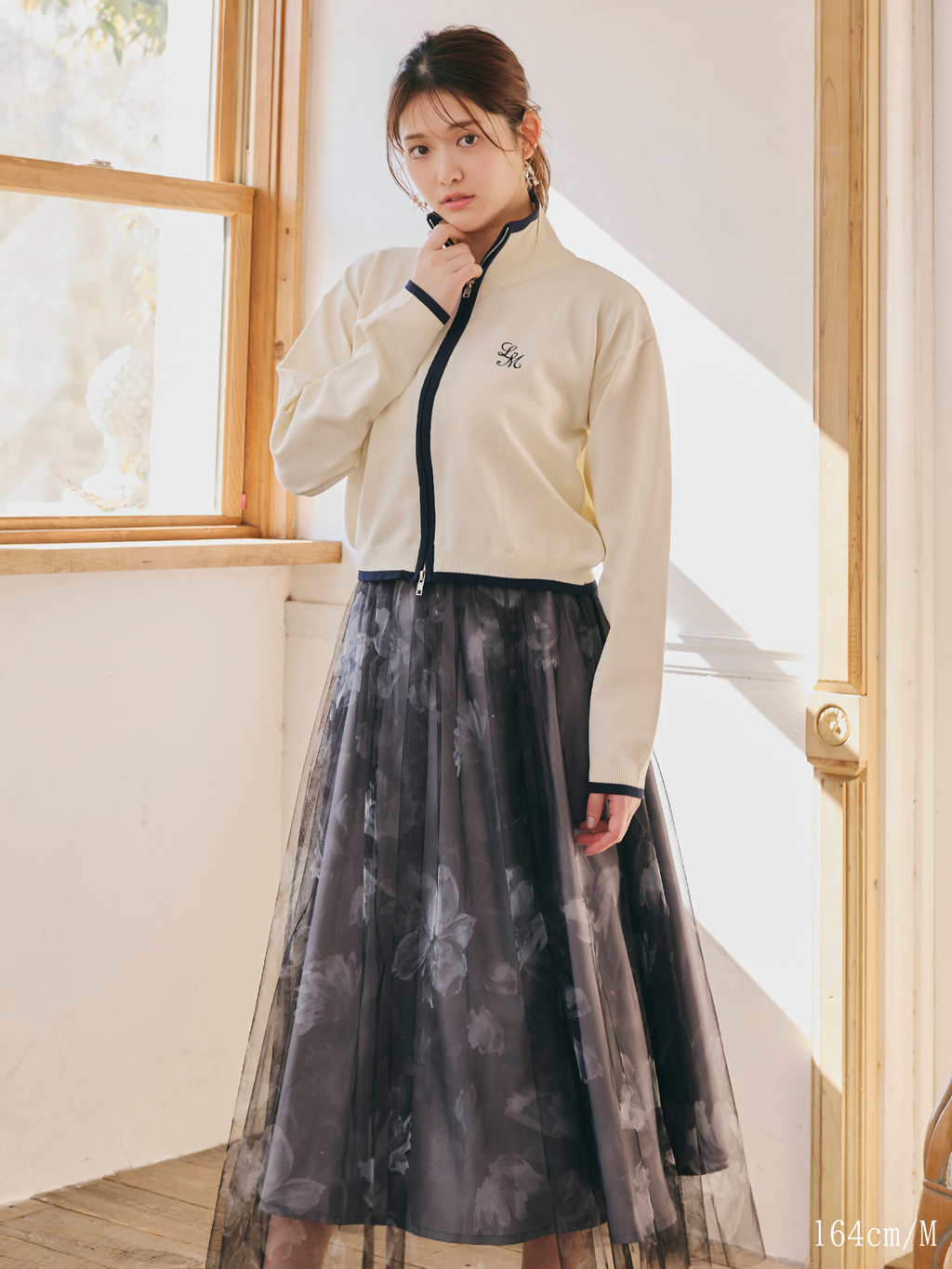 【Unisex】Bicolor Knit Cardigan