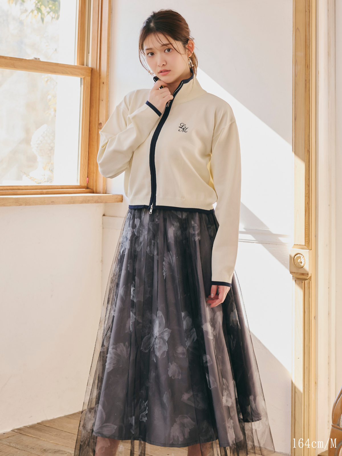 【Unisex】Bicolor Knit Cardigan