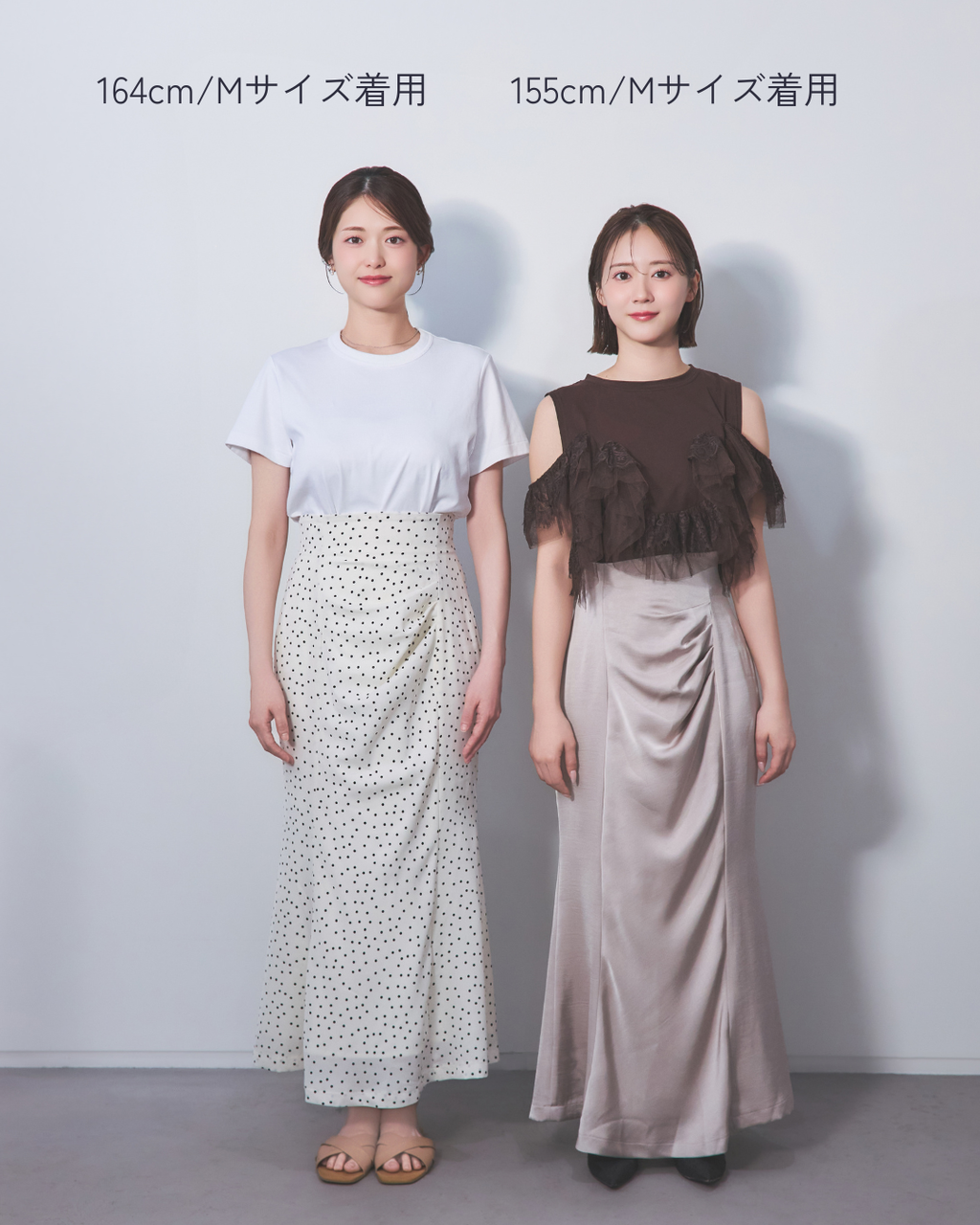 Narrow tuck skirt